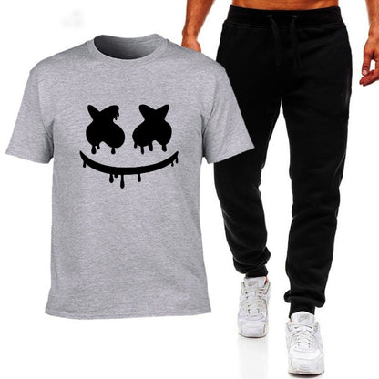 Premium Micro Men’s Tracksuit Smile Face Print – Comfortable Sportswear | Gym & Workout Suit