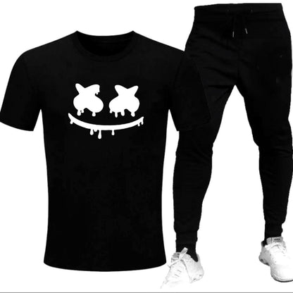 Premium Micro Men’s Tracksuit Smile Face Print – Comfortable Sportswear | Gym & Workout Suit