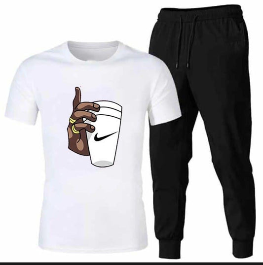 Premium Micro Men’s Tracksuit Cup Hand Print – Comfortable Sportswear | Gym & Workout Suit