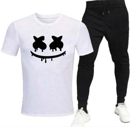 Premium Micro Men’s Tracksuit Smile Face Print – Comfortable Sportswear | Gym & Workout Suit