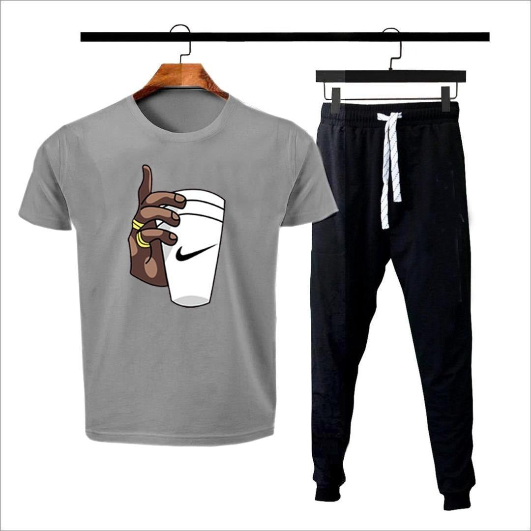 Premium Micro Men’s Tracksuit Cup Hand Print – Comfortable Sportswear | Gym & Workout Suit