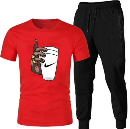 Premium Micro Men’s Tracksuit Cup Hand Print – Comfortable Sportswear | Gym & Workout Suit